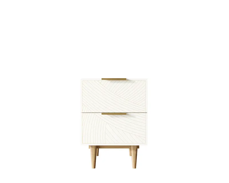 Тумбочка с двумя ящиками "Лайн (Line)" LN07/GR1/beige
