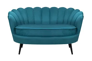 купить Диван ракушка Pearl Double Marine Velvet на черных ножках