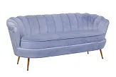 Трехместный диван ракушка для гостиниц Pearl Triple Blue №1 в Москве