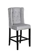 Дизайнерский полубарный стул Skipton Average Grey Velvet №1 в Москве
