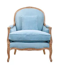 Мягкое полукресло с подлокотниками Aldo Light Blue