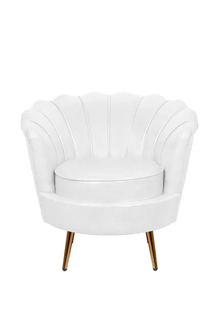 Низкое кресло ракушка Pearl White в Москве