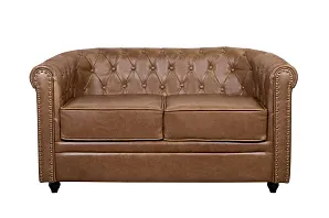 Кожаный диван лофт Karo Brown leather 2S в интерьере