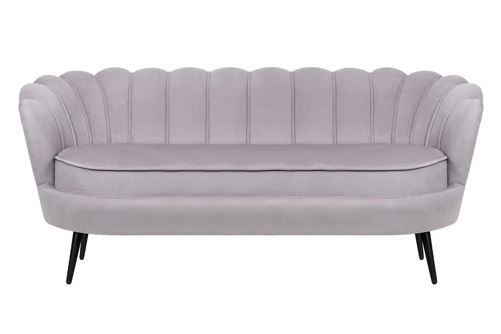 купить красивый Дизайнерский диван для гостиниц Pearl Triple Grey на черных ножках в интернет-магазине