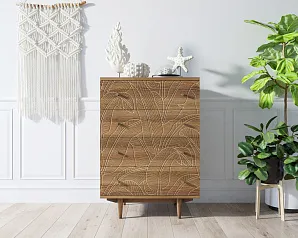 фото Комод "Boho" на 4 ящика джангл арт BH10