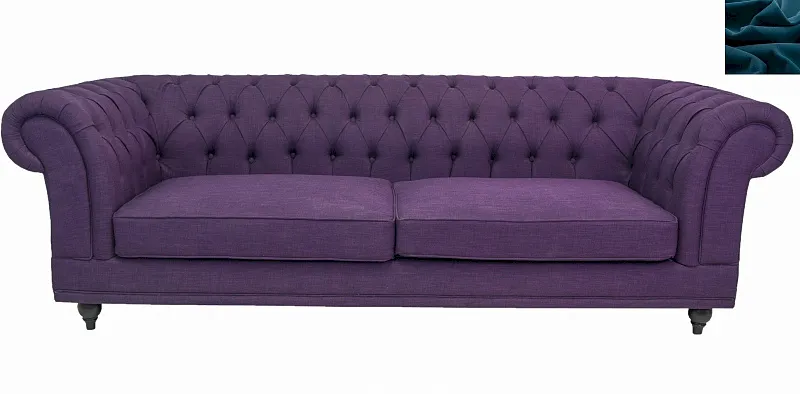 Диван мягкий арт-деко Neylan Purple синий