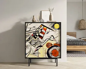 Комод на восемь ящиков "Эмерсон (Emerson)" by Kandinsky арт EM20/Print_01 в интерьере