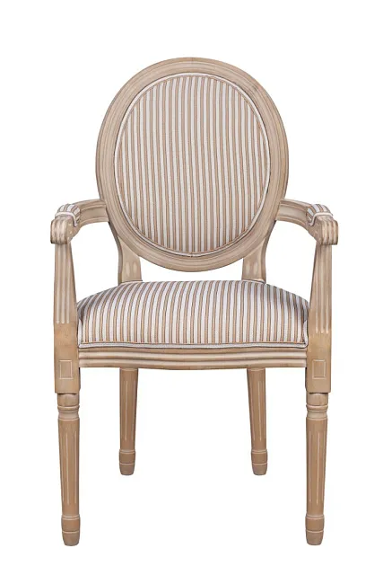 Мягкий стул с подлокотниками Volker Arm Orange Pinstripe в Москве