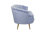 Трехместный диван ракушка для гостиниц Pearl Triple Blue №2 в Москве