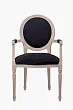 Мягкий стул с подлокотниками Delo Arm Black Velvet №0 в Москве