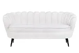 Диван ракушка для гостиниц Pearl Triple Boucle на черных ножках №0