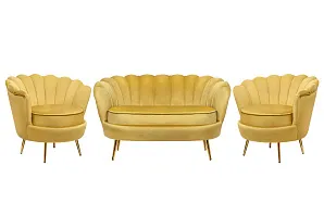 купить красивый Комплект кресел и дивана ракушка Pearl Double Yellow в интернет-магазине