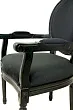 Мягкий стул с подлокотниками Diella Black Velvet №4 в Москве