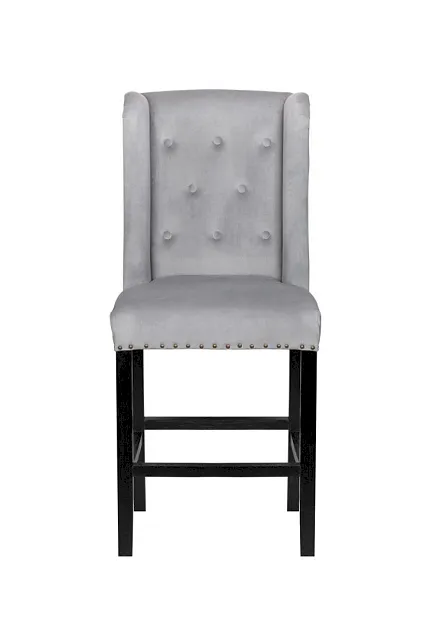 Дизайнерский полубарный стул Skipton Average Grey Velvet в Москве