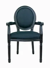 Мягкий стул с подлокотниками Volker Arm Black в интерьере