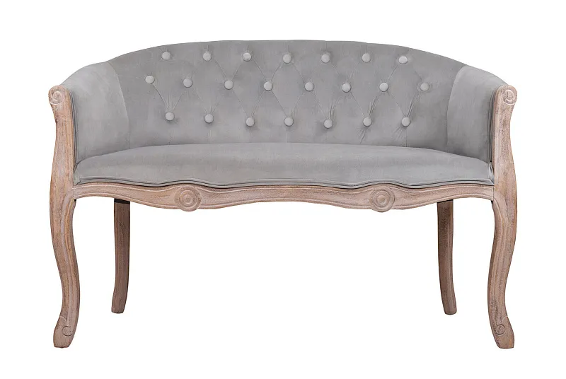 Двухместный дизайнерский диван Kandy Double Grey Velvet