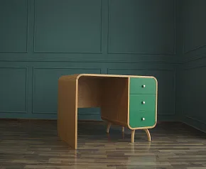 купить Рабочий стол "Эллипс (Ellipse)" с одной тумбой арт EL08/2G