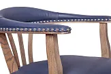 Мягкий стул с подлокотниками Tanner Blue Leather №4 в Москве