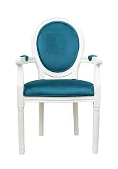 купить Мягкий стул с подлокотниками Volker Arm Blue and White