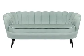 купить стильный Диван ракушка для гостиниц Pearl Triple Green на черных ножках в Москве