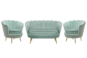 Комплект кресел и дивана ракушка Pearl Double Green в интернет-магазине