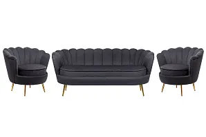 купить Комплект кресел и дивана ракушка Pearl Triple Black в интернет-магазине