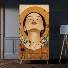 фото Шкаф в скандинавском стиле "Эллипс (Ellipse)" с ящиками арт EL15/Art09