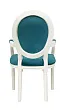 Мягкий стул с подлокотниками Volker Arm Blue and White №2 в Москве