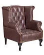 Каминное кожаное кресло Royal Brown №1 в Москве