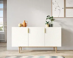 красивый Комод с тремя дверками "Лайн (Line)" LN02/GR1/beige на заказ