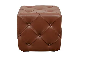 Дизайнерский пуф Amrit Light Brown Leather