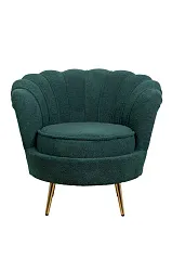 купить Низкое кресло ракушка Pearl зеленый Boucle