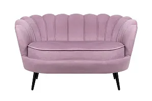 фото Дизайнерский двухместный диван Pearl Double Pink на черных ножках
