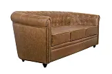 Кожаный диван лофт Karo Brown leather 3S №1 в Москве