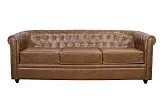 Кожаный диван лофт Karo Brown leather 3S №0 в Москве