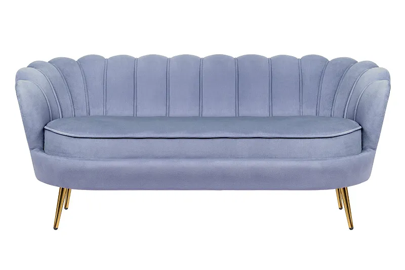 Трехместный диван ракушка для гостиниц Pearl Triple Blue в Москве