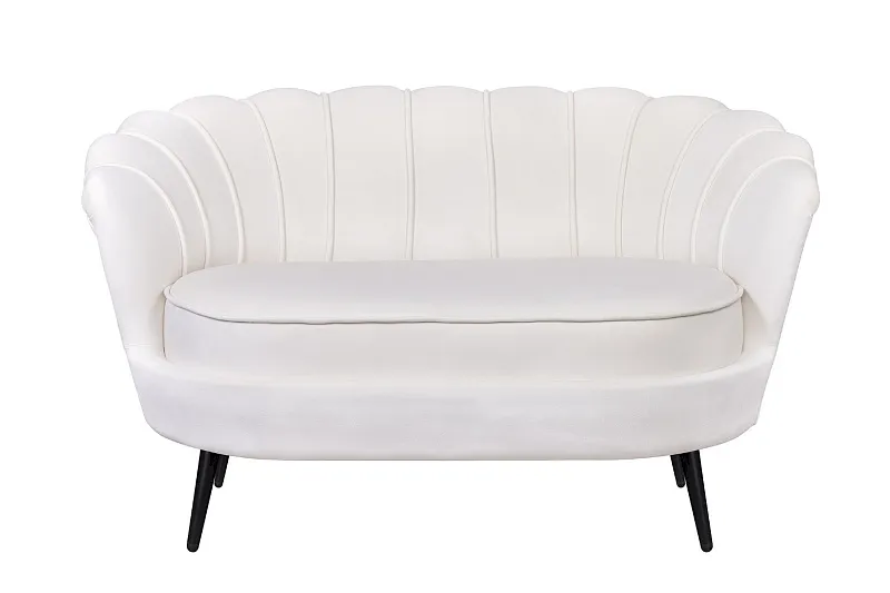 Диван ракушка Pearl Double Beige на черных ножках в Москве Диван ракушка Pearl Double Beige на черных ножках