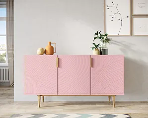 Комод с тремя дверками "Лайн (Line)" LN02/GR1/pink на заказ