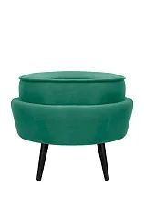 Пуф Pearl Adorn Green V2 на черных ножках в интерьере в Москве