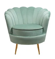 красивое Низкое кресло ракушка Pearl Green на заказ