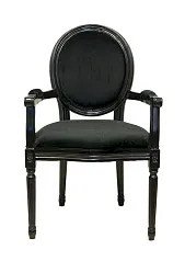 фото Мягкий стул с подлокотниками Diella Black Velvet в интерьере