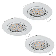 купить 75349 Комплект светодиодных встраиваемых светильников EINBAUSPOT LED, 3x3W (GU10), 87х87, сталь, белый в Москве