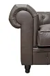 Диван из коричневой кожи Chesterfield Brown Leather 2S №4 в Москве