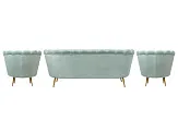 Комплект кресел и дивана ракушка Pearl Triple Green №2 в Москве