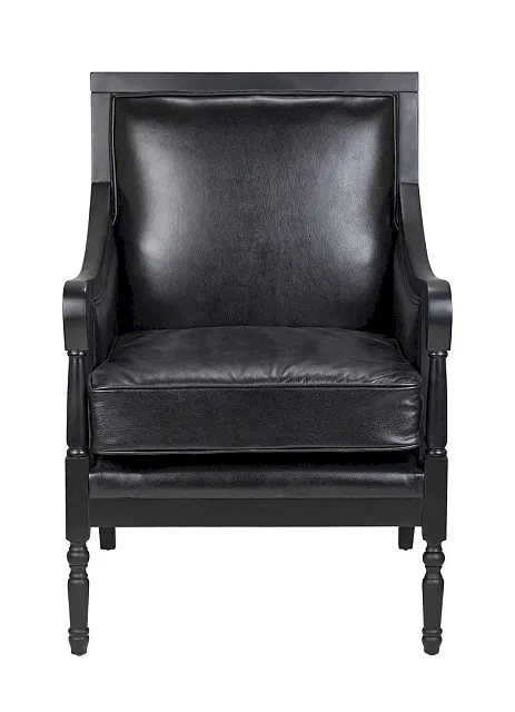 Классическое американское кресло Colin Black Leather в Москве