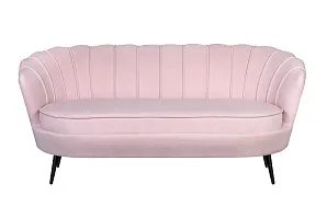 Дизайнерский диван Pearl Triple Pink на черных ножках в интернет-магазине