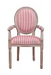 Мягкий стул с подлокотниками Volker Arm Pink Pinstripe №0 в Москве