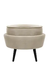 Пуф Pearl Adorn Taupe на черных ножках в интернет-магазине