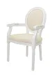 Мягкий стул с подлокотниками Volker Arm Beige and White №3