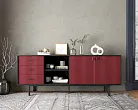 Комод с дверками и нишей "Эмерсон (Emerson)" арт EM15/red/L №3